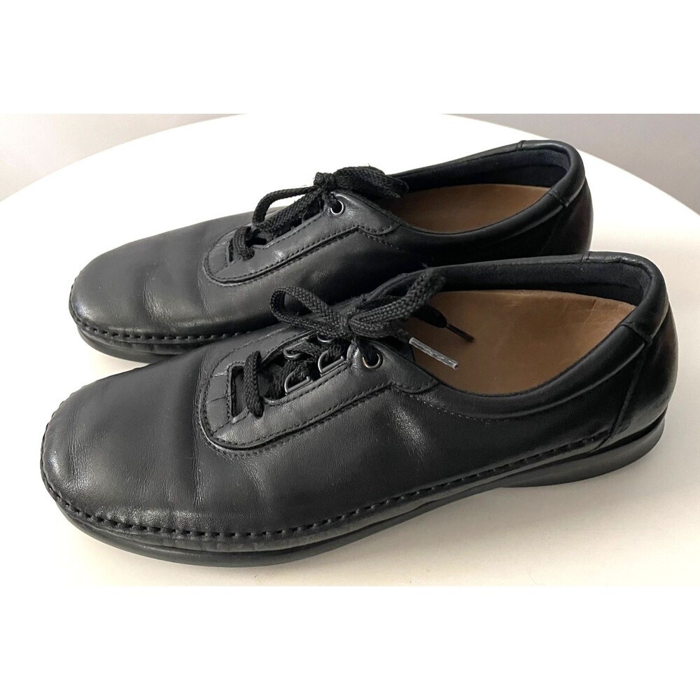 SAS Size 8.5 N (Narrow) Women's Tripad Comfort Whisper Black Leather Shoes